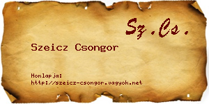 Szeicz Csongor névjegykártya